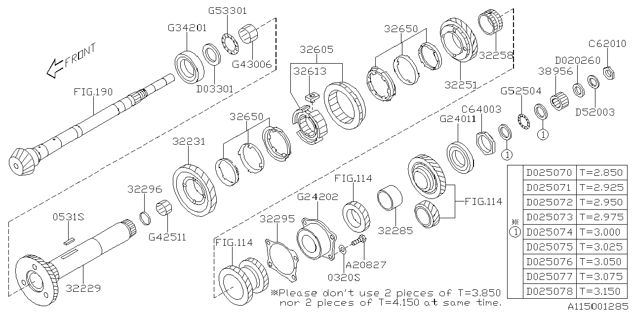 32251AB160 Subaru GEAR-2ND DRIVEN