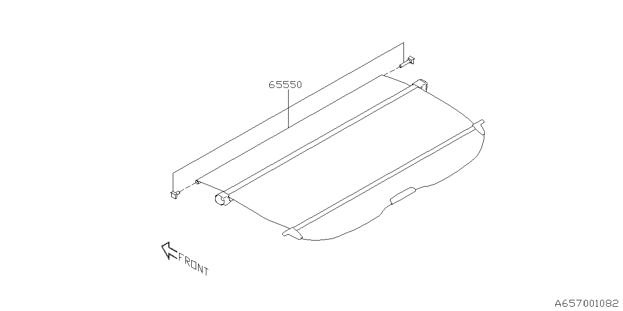 65550SJ001 Subaru TONNEAU COV ASSY