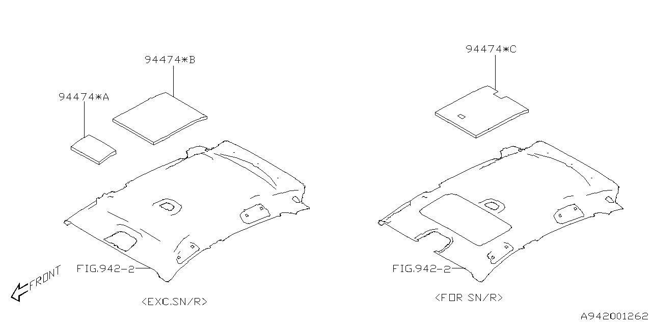 Subaru 94474FN02A INSULATOR RF SUN 94474FN02A Subaru INSULATOR RF SUN