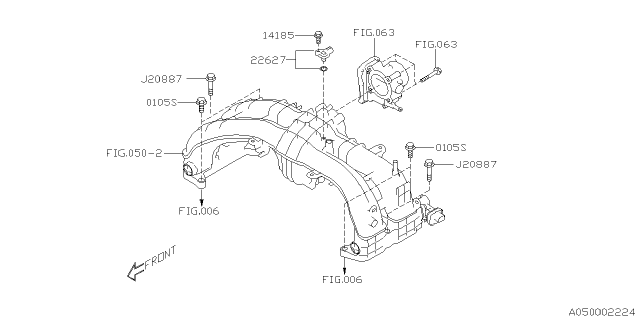 2023 Subaru Crosstrek 4 Cyl 2.0L 6MT Base Intake Manifold Diagram 4