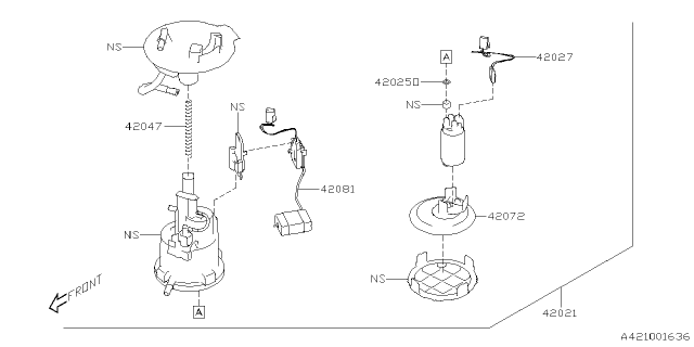 2025 Subaru Forester LEVEL SENSOR Diagram for 42081FN090