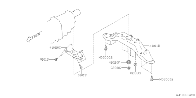 2025 Subaru Forester 4 Cyl 2.5L Premium Engine Mounting Diagram 2