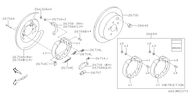 2025 Subaru BRZ BACK PLATE COMPL LH Diagram for 26704CC010