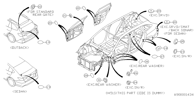 2025 Subaru Outback 4 Cyl 2.5L Base Plug Diagram 3
