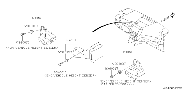 2022 Subaru Crosstrek 4 Cyl 2.5L CVT Limited w/Eyesight Head Lamp Diagram 2