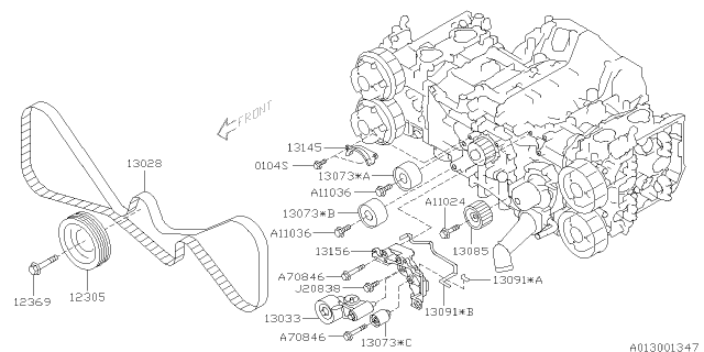 2021 Subaru WRX STI 4 Cyl 2.5L Turbo 6MT Limited Camshaft & Timing Belt Diagram 2