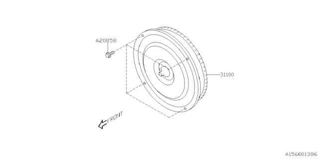 2025 Subaru Forester 4 Cyl 2.5L Premium Torque Converter & Converter Case Diagram 3