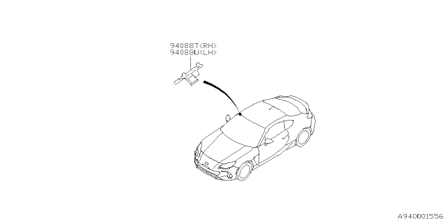 2023 Subaru BRZ 4 Cyl 2.4L 6MT Limited Inner Trim Diagram 2