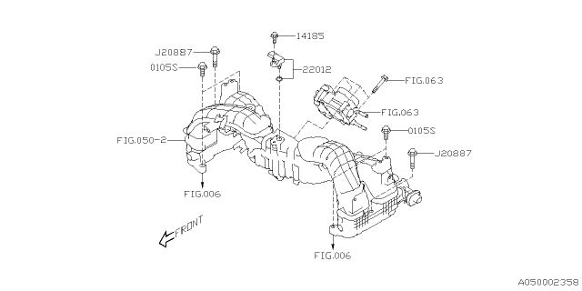 2023 Subaru WRX 4 Cyl 2.4L 6MT Base Intake Manifold Diagram 4