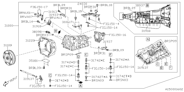 2025 Subaru BRZ 4 Cyl 2.4L 6AT Limited w/Eyesight Automatic Transmission Assembly Diagram 16