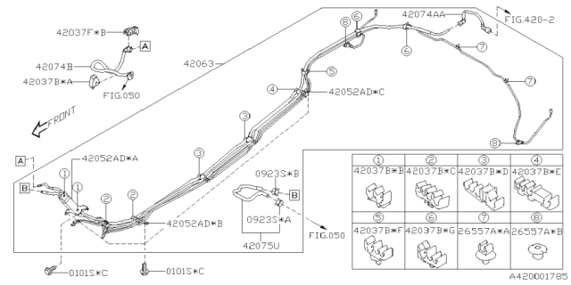 2025 Subaru Forester 4 Cyl 2.5L Base Plus Fuel Piping Diagram 2