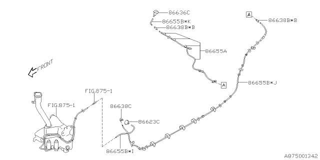 2023 Subaru Crosstrek 4 Cyl 2.0L 6MT Base Windshield Washer Diagram 2