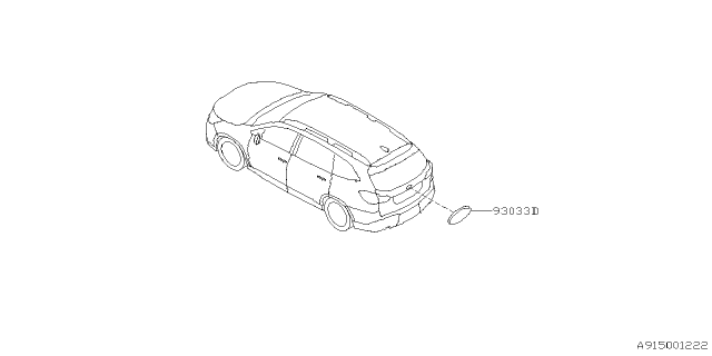 2025 Subaru Ascent 4 Cyl 2.4L Limited 7-Passenger w/Eyesight Molding Diagram 2