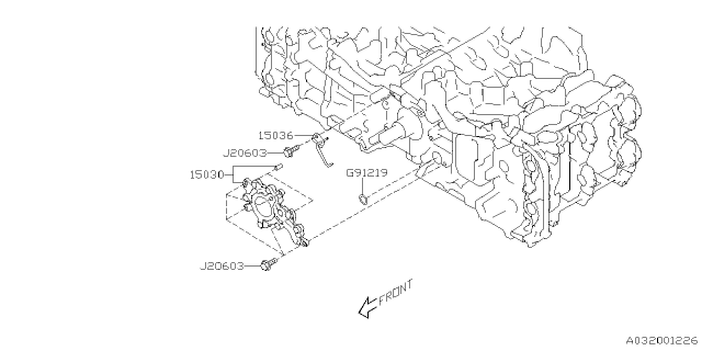 2023 Subaru WRX 4 Cyl 2.4L CVT GT w/Eyesight Oil Pump & Filter Diagram 2