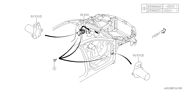 2023 Subaru WRX 4 Cyl 2.4L 6MT Base Wiring Harness - Main Diagram 3