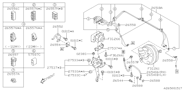 2025 Subaru Outback BRKT CONNECTOR Diagram for 26552SL01A
