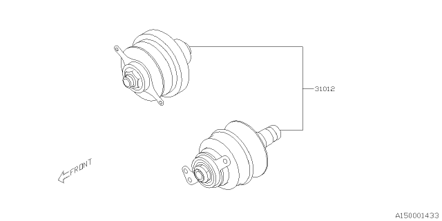 2023 Subaru Crosstrek 4 Cyl 2.0L CVT Eyesight Automatic Transmission Assembly Diagram 6