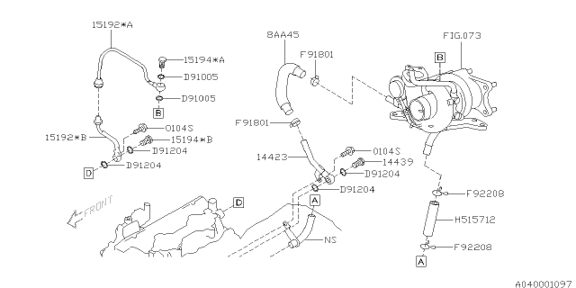 2021 Subaru WRX STI 4 Cyl 2.5L Turbo 6MT Base Turbo Charger Diagram 2
