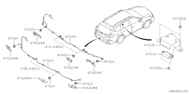 2023 Subaru Outback 4 Cyl 2.4L R Onyx ADA System Diagram 9