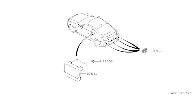 2023 Subaru BRZ 4 Cyl 2.4L 6AT Limited w/Eyesight ADA System Diagram 4