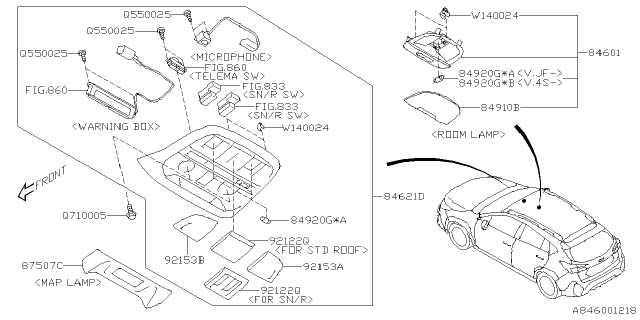 2024 Subaru Crosstrek 4 Cyl 2.0L Eyesight Lamp - Room Diagram 2