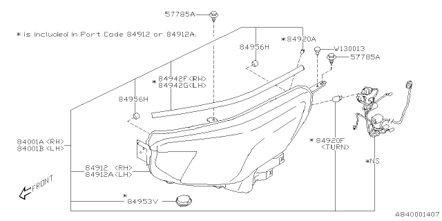 2024 Subaru Forester Lens & Body Complete Diagram for 84913SJ850