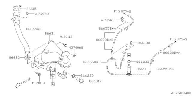 2025 Subaru Forester TANK Diagram for 86631FN020