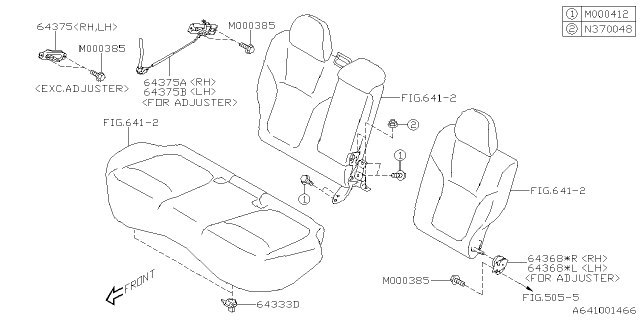 2024 Subaru Forester 4 Cyl 2.5L Sport w/Eyesight Rear Seat Diagram 2