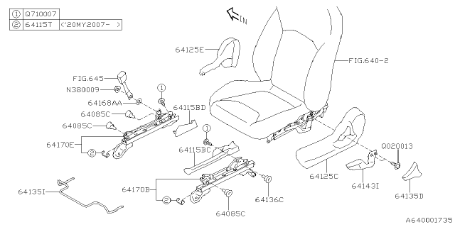 2022 Subaru Crosstrek LINK GEAR BOLT Diagram for 64136FL011