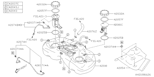 2025 Subaru Forester 4 Cyl 2.5L Base Plus Fuel Tank Diagram 3