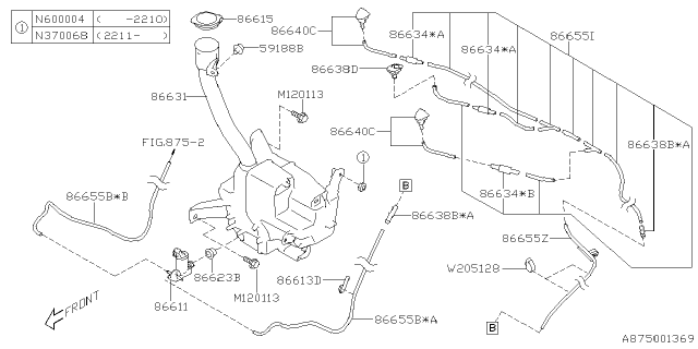 2025 Subaru Outback TANK Diagram for 86631AN00C