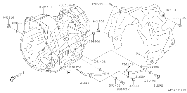 2023 Subaru WRX 4 Cyl 2.4L CVT Base w/Eyesight Automatic Transmission Case Diagram 2