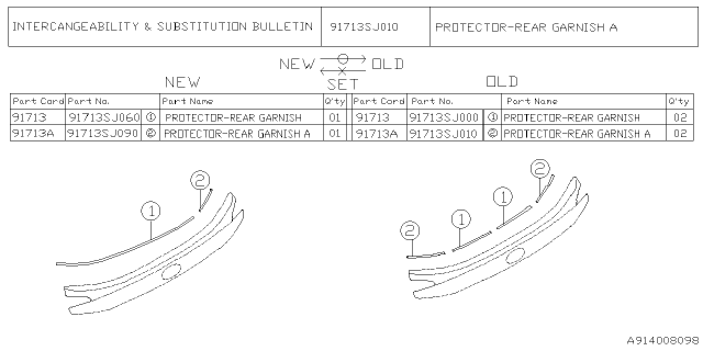 2024 Subaru Forester 4 Cyl 2.5L Premium w/Eyesight Base Outer Garnish Diagram 3
