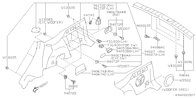 2024 Subaru Forester 4 Cyl 2.5L Wilderness w/Eyesight Inner Trim Diagram 3