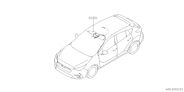 2025 Subaru Impreza Cord Roof Left Hand Diagram for 81802FN550