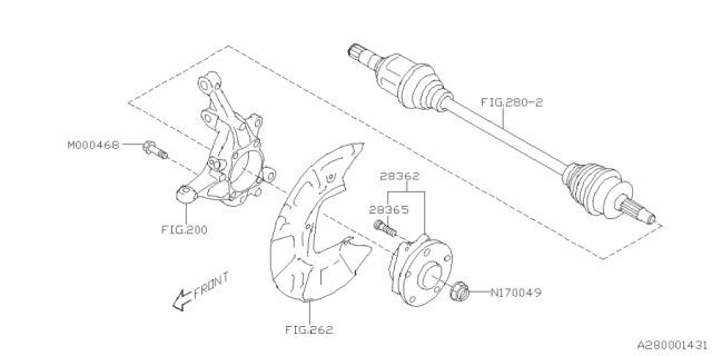 2025 Subaru Forester 4 Cyl 2.5L Base Plus Front Axle Diagram 2