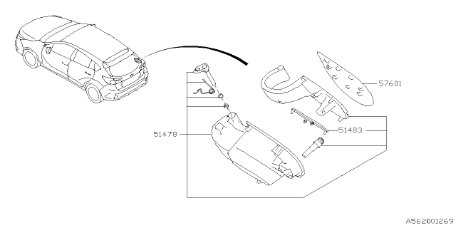 2025 Subaru Impreza FLAP OUT Diagram for 57602FN000