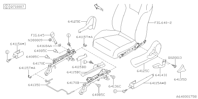 2022 Subaru Ascent 4 Cyl 2.4L Base w/Eyesight Front Seat Diagram 5