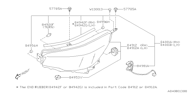 2022 Subaru Forester 4 Cyl 2.5L Sport w/Eyesight Base Head Lamp Diagram 2