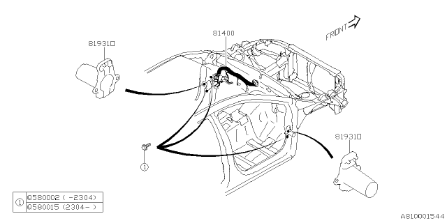 2022 Subaru Impreza 4 Cyl 2.0L CVT Eyesight Wagon Wiring Harness - Main Diagram 6