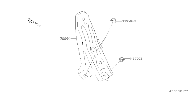 2025 Subaru Crosstrek 4 Cyl 2.5L Wilderness ES(4S) Foot Rest Diagram 2