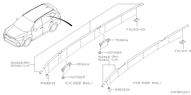 2022 Subaru Forester 4 Cyl 2.5L Sport w/Eyesight Base Molding Diagram 3