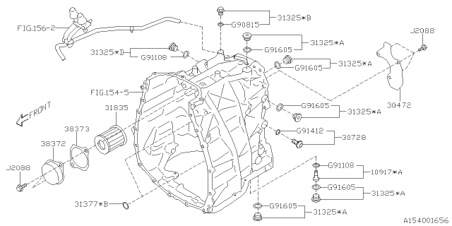 2025 Subaru Outback 4 Cyl 2.5L Onyx Automatic Transmission Case Diagram 3