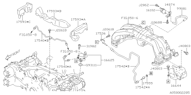 2025 Subaru Outback 4 Cyl 2.5L Base Intake Manifold Diagram 2