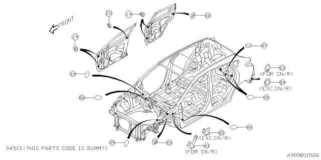 2025 Subaru Impreza 4 Cyl 2.5L RS w/Eyesight Plug Diagram 3