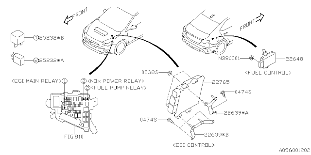 2022 Subaru WRX Unit-EGI Control Diagram for 22765AR883