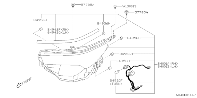 2025 Subaru Forester Head Lamp Assembly Diagram for 84001SL010