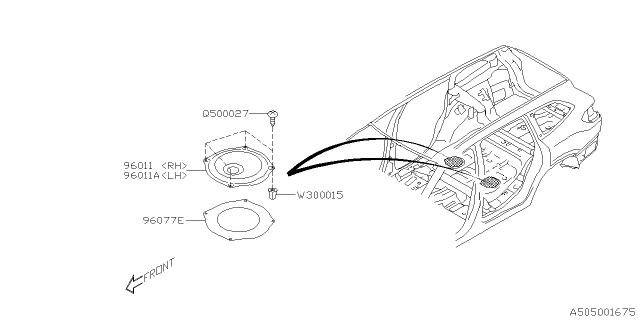 2022 Subaru Ascent 4 Cyl 2.4L Base w/Eyesight Body Panel Diagram 2
