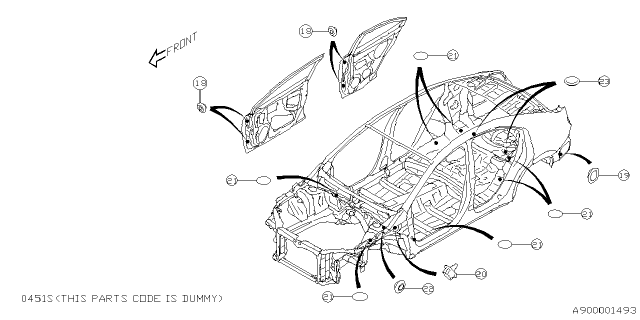 2023 Subaru WRX 4 Cyl 2.4L 6MT Premium B Plug Diagram 3