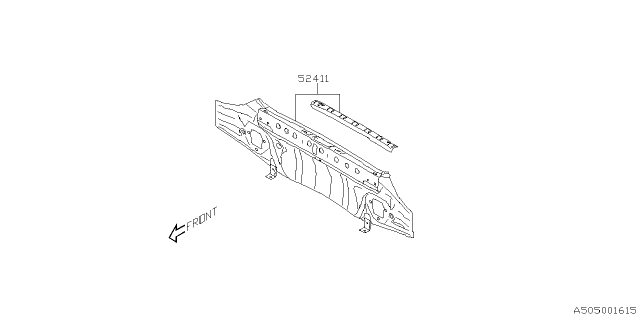 2022 Subaru Impreza 4 Cyl 2.0L CVT Eyesight Sedan Body Panel Diagram 10